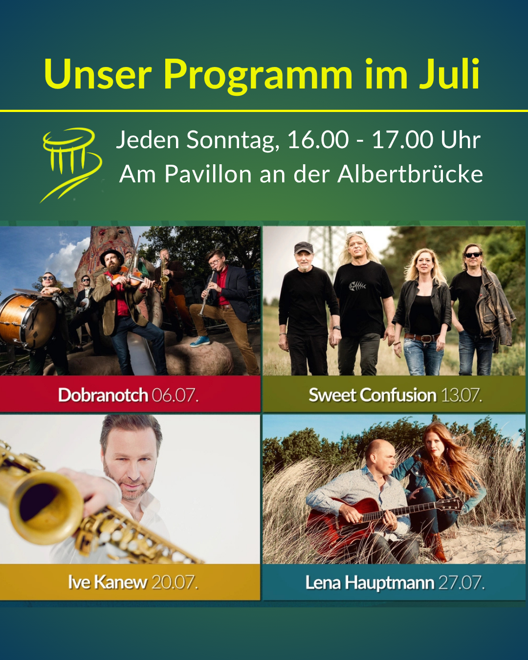 Spielplan im Juli - Kultur am Pavillon 2025